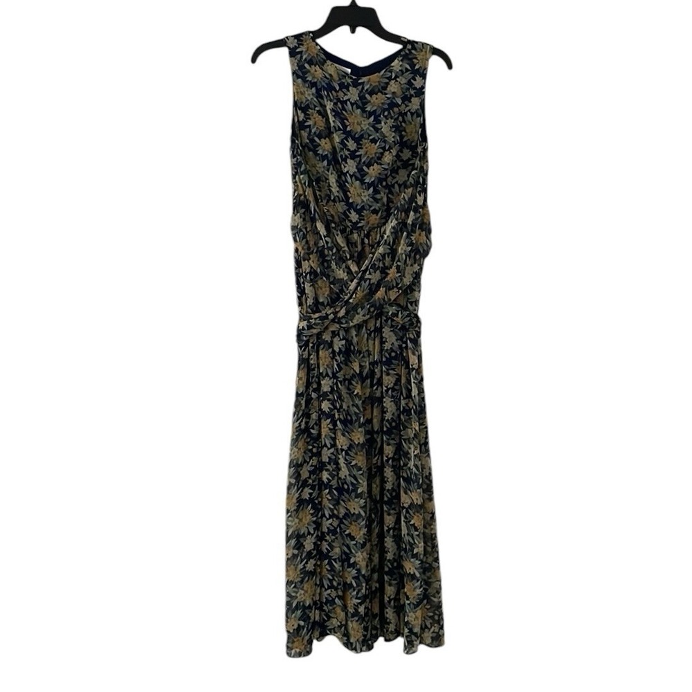 Elizabeth Wayman Women's Floral Sleeveless Chiffon Lined Maxi Dress Size‎ 4